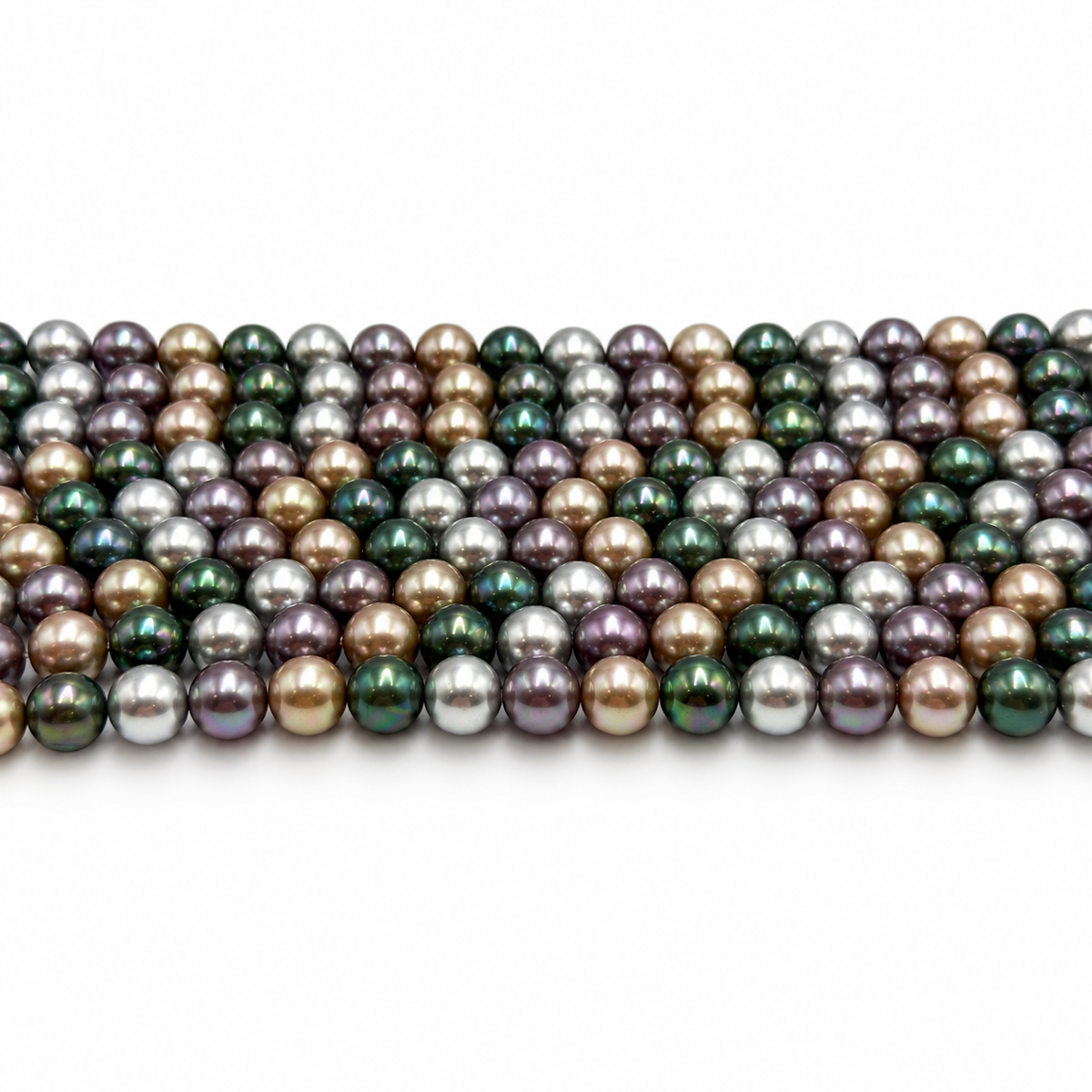 Glasperler Med Perleeffekt – Farve Mix, Runde (8mm)