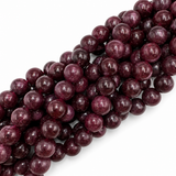 Malaysia Jade Perler – Lilla, Runde (12mm)