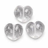 Rock Crystal Beads – Heart, Transparent (11x12x8.5mm) 2 pcs.