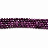Jade Perler – Lilla, Facetterede, Runde (6mm)