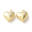 18K Forgyldt Hjerte Vedhæng Med Zirkonia, (10,5x9,5mm) - Uniq Perler - 707840