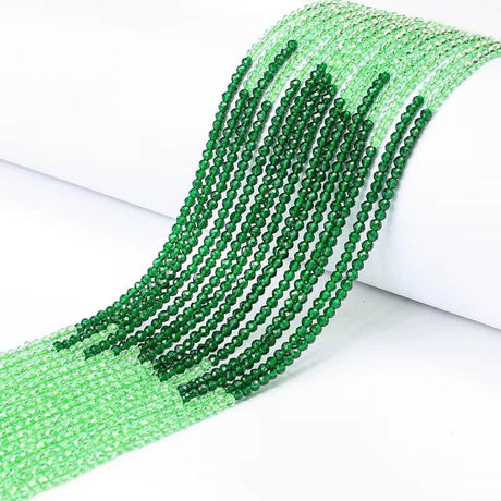 2 - Farvet Glasperler - Grøn (3mm) - Uniq Perler - 115361