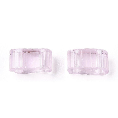 2 - Huls Glasperler, Rosa, 4,5x2,5mm, 10 Stk. - Uniq Perler - 111272