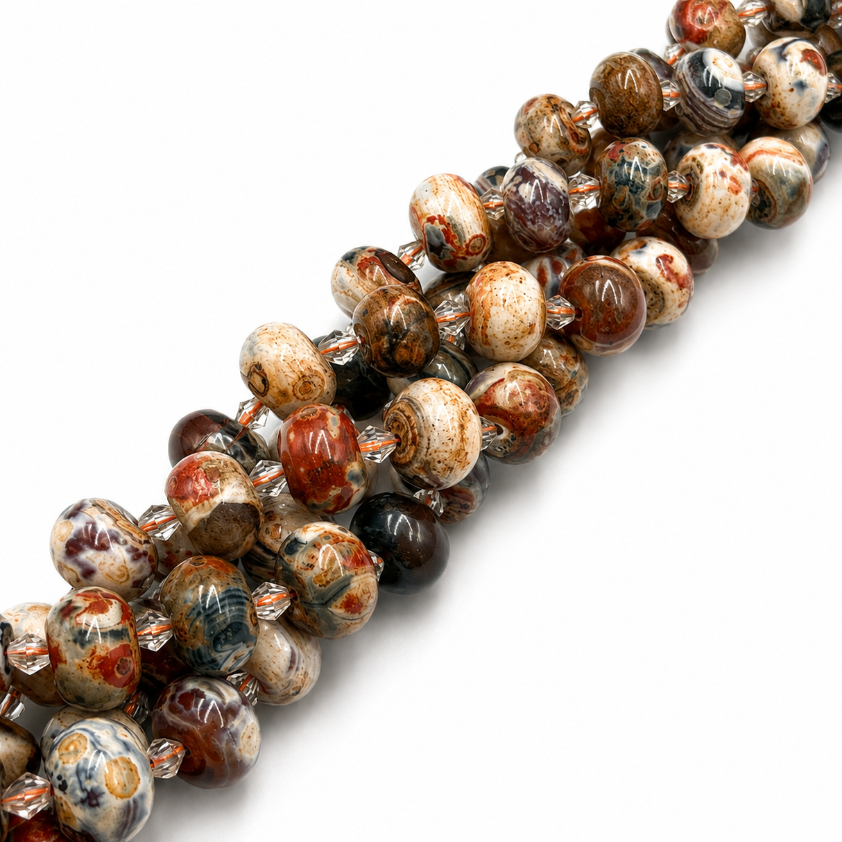 Crackle Agate Beads – Rondelle (14~15x9~10.5mm)