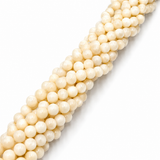 Shell Pärlor – Beige, Runda (7~7,5mm)