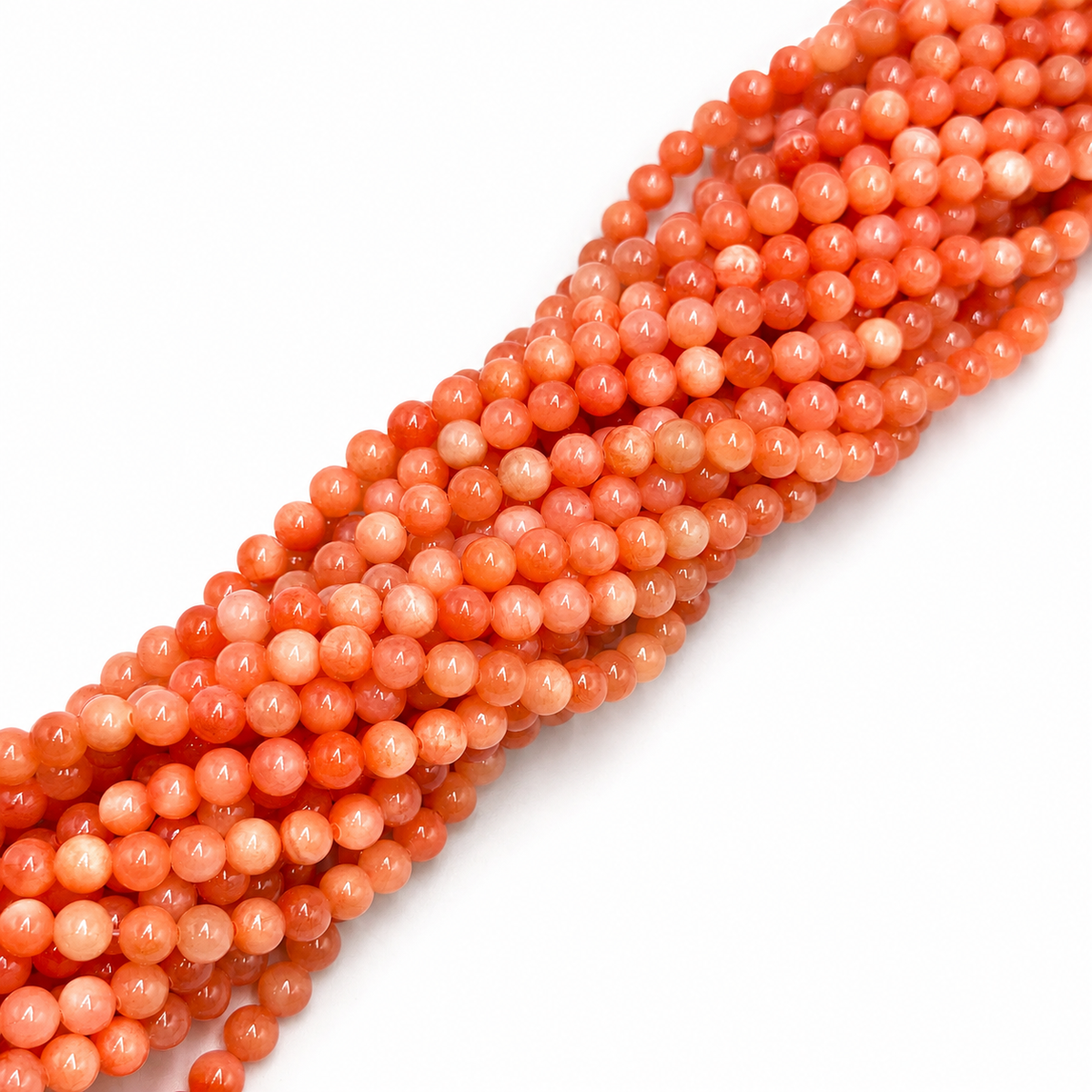 Jade Beads – Light Salmon, Round (6mm)