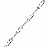Papirklips Kæde med Star Link Mønster – Stål (3,3x9mm)