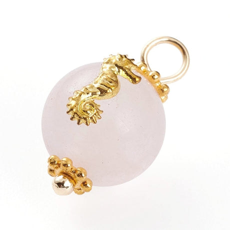 3 stk.vedhæng i natursten med motiver, forgyldt stål.(10,5x17,5x11,5 mm) - Uniq Perler - 152378645670428980012855