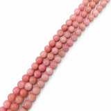 Mashan Jade Perler – Rosa, Rund (12mm)