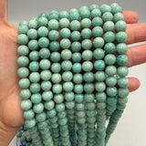 Amazonit Perler – Grøn, Grade A (8mm)
