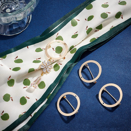 4 stk brocher – 18K Forgyldt (28,5mm) - Uniq Perler - 711851