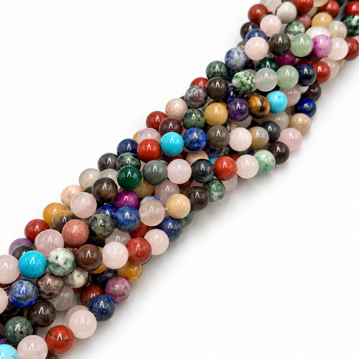 Naturstens Mix Perler – Runde (10mm)