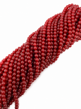 Jade Perler – Rød, Runde (8mm)