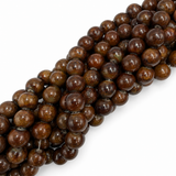Mashan Jade Perler – Brun, Runde (10mm)