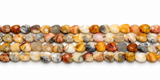 Hjerteformede Crazy Agat Perler – Gul, Facetterede (6mm)