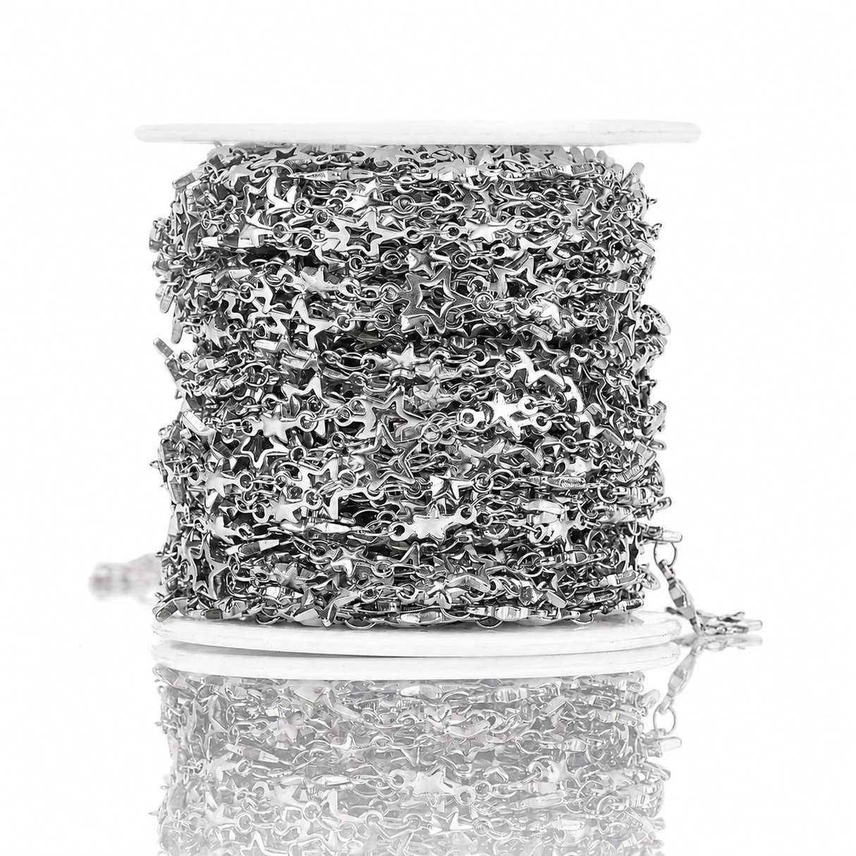 Vandfast "Stjerne Link" Kæde, Stål, (7,5mm, 1m)