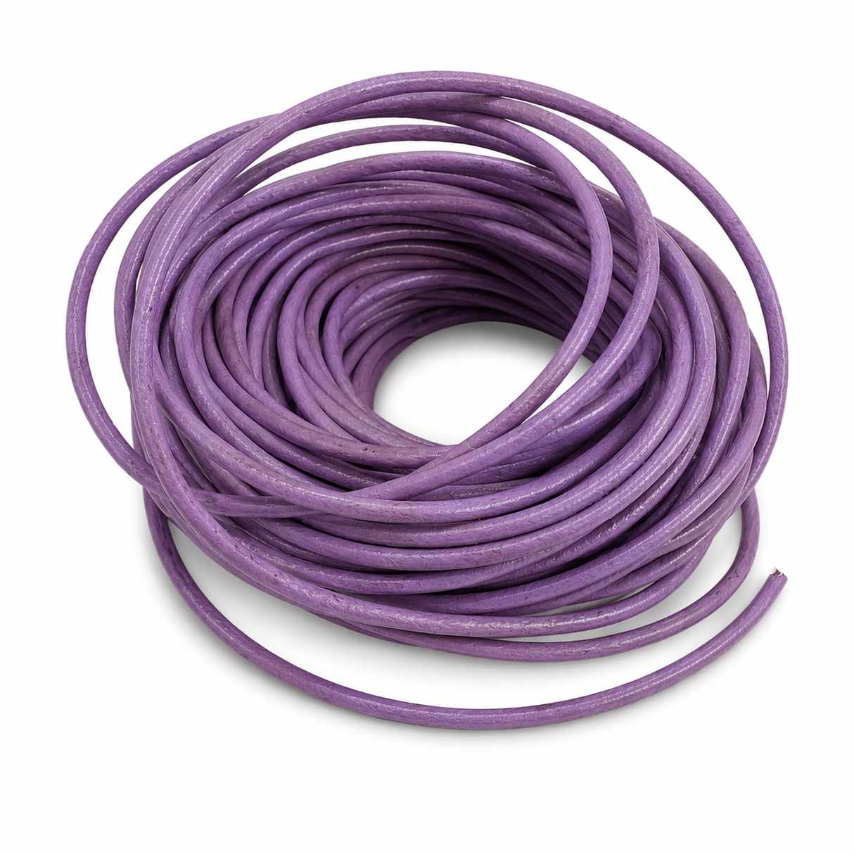 Lærtråd - Sort, Rund, 1,5mm, (10m) 