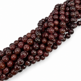 Granat Perler – Runde, Glatte (10mm)