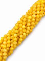 Mashan Jade Perler – Guld, Rund (12mm)