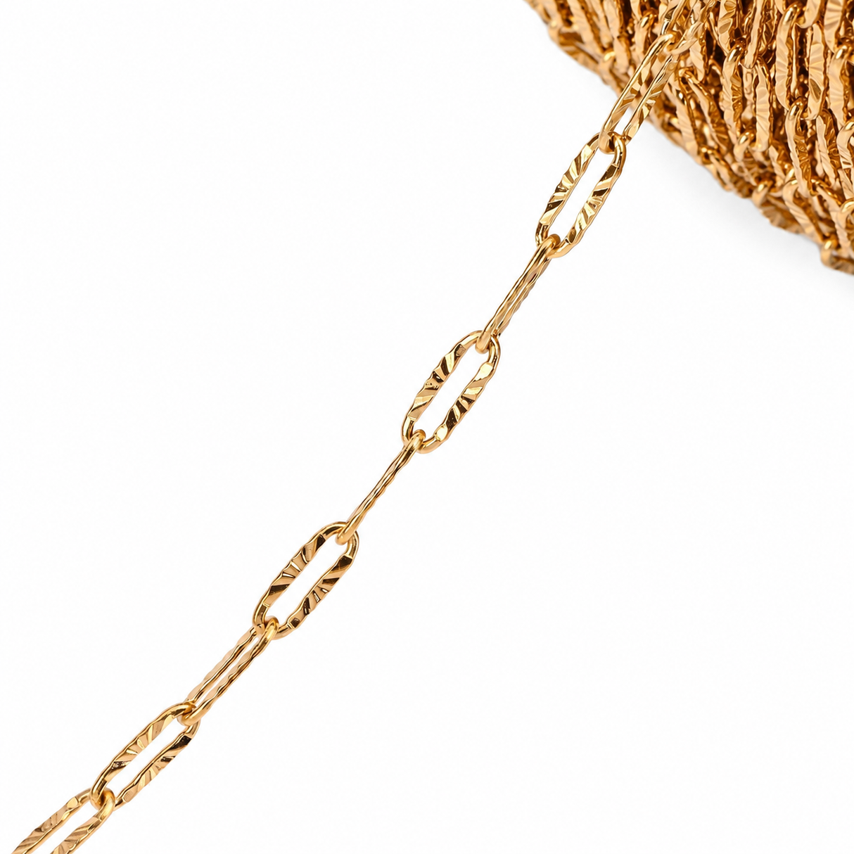 Paperclip Chain - Gold-Plated Steel (17x7x2mm)