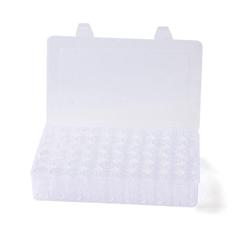 60 Stk Beholdere I Samlet Opbevaringskasse – Klar (27x16x5,7cm) - Uniq Perler - 148898
