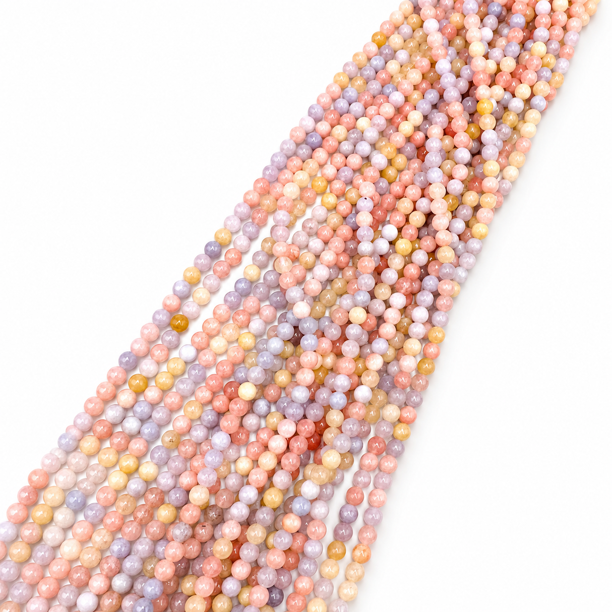 Malaysia Jade Perler – Farve Mix, Runde (4~4,5mm)