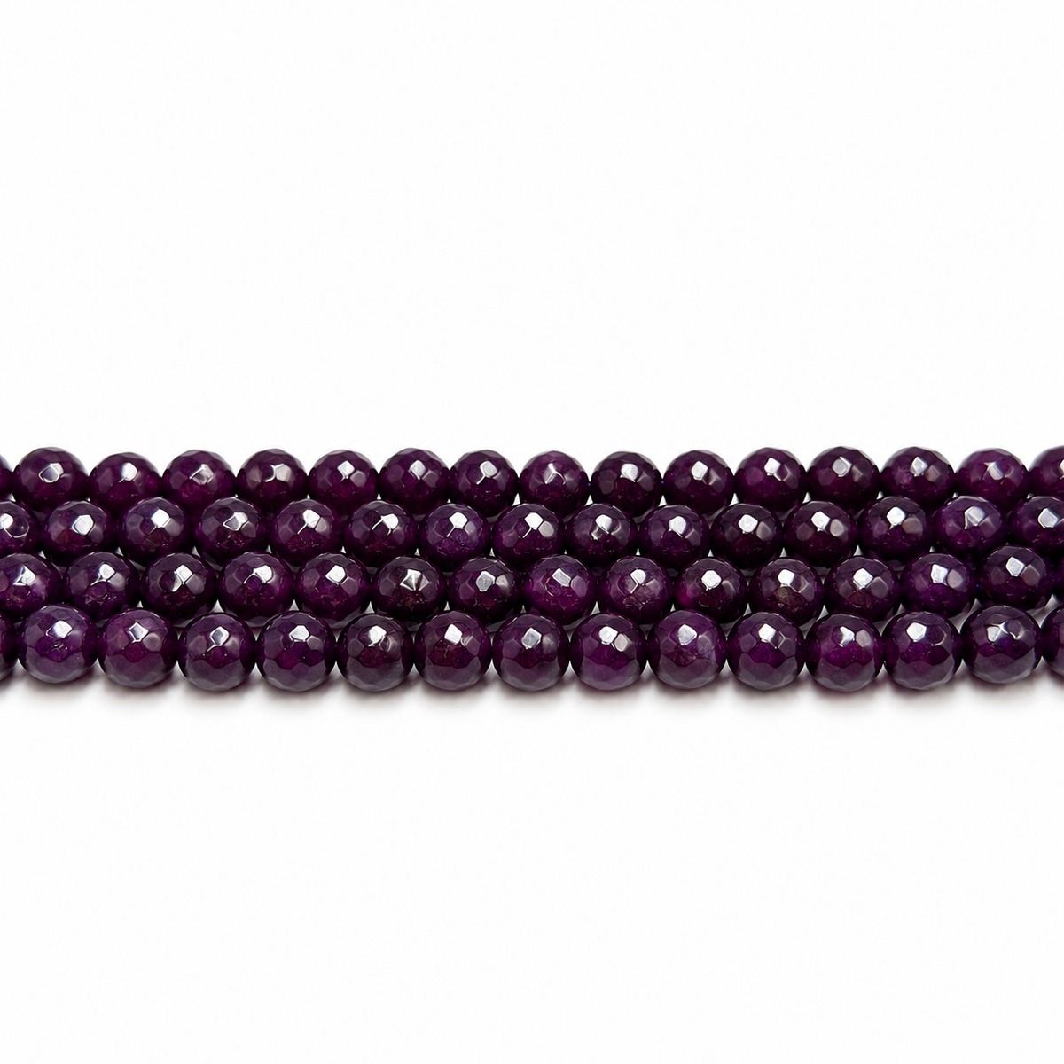 Jade Beads – Purple, Faceted, Round (8mm)
