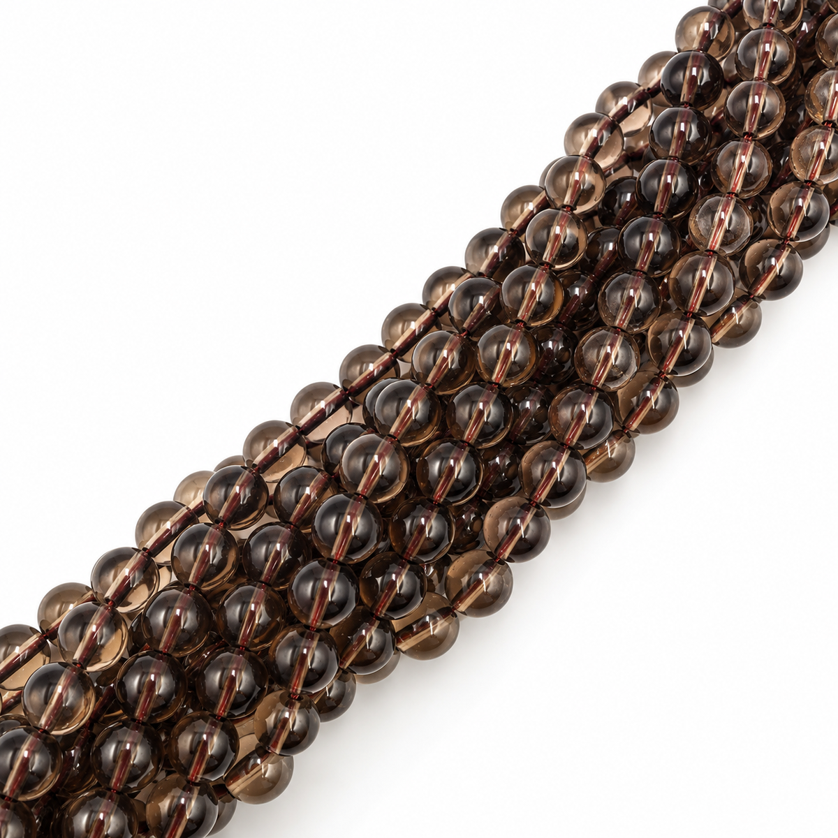Røgkvarts Perler – Runde (6mm)