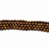 Mashan Jade Beads – Coconut Brown, Round (4mm)