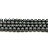 Hæmatit Perler – Frostet, Runde (8mm)