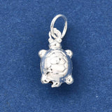 925 Sterling Sølv Skildpadde Vedhæng (12,5x7,5x5,5mm) - Uniq Perler - 115541