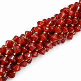 Karneol Perlen – Bicone, Grade A (8mm)