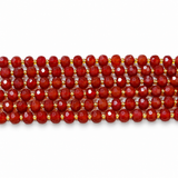 Karneol Pärlor – Fasetterad Rondell, Grade A (8x6-6,5mm)