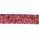 Strawberry Quartz Beads – Faceted, Round (3mm)