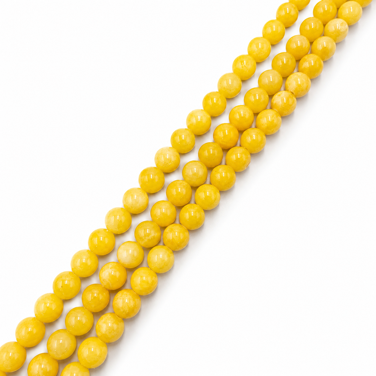 Jade Beads – Gold, Round (10mm)