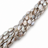 Freshwater Pearls – White, Baroque Light Teardrop Shape, Grade AA (12-13mm) 