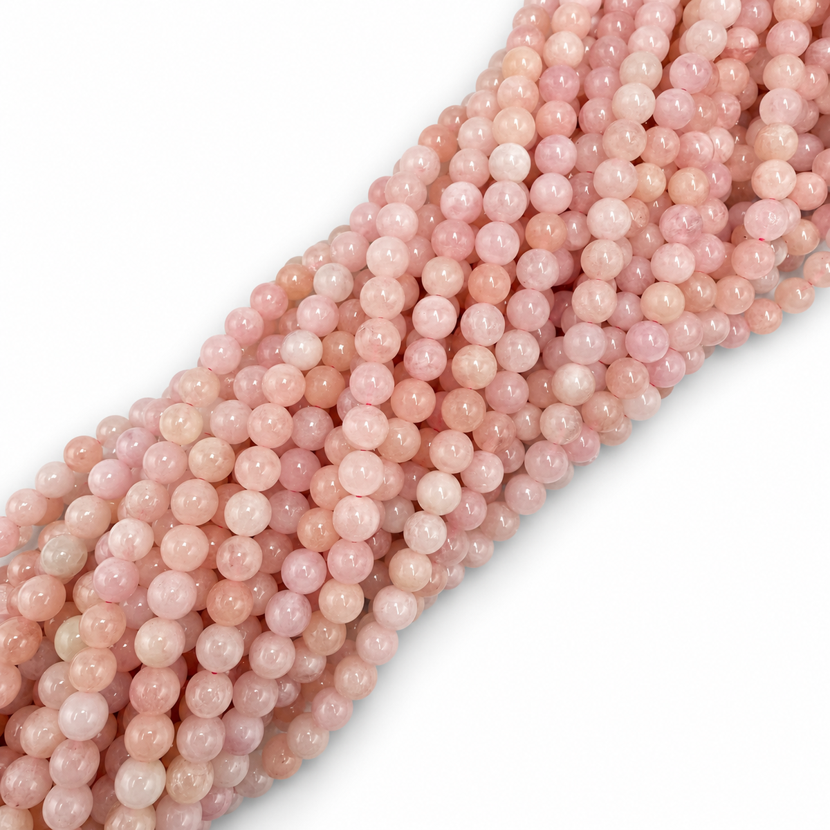 Pink Morganitt Perler – Runde (6mm)