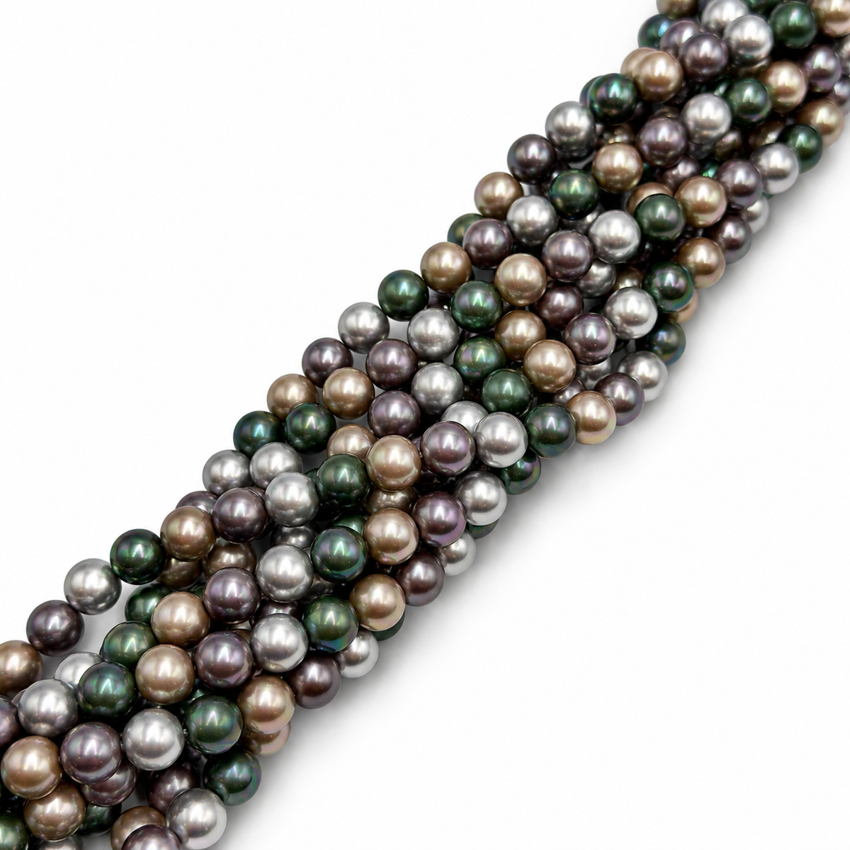 Glasperler Med Perleeffekt – Farve Mix, Runde (8mm)