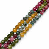 Malaysia Jade Perler – Farve Mix, Runde (8mm)