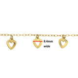 Wasserdichte Kette mit Herz Anhänger – 18K Vergoldet Stahl (8,4mm) 1m 