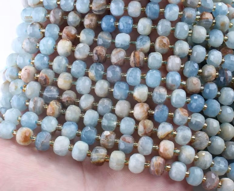 Lepidolite Beads – Faceted Rondelle (8x6~6.5mm)