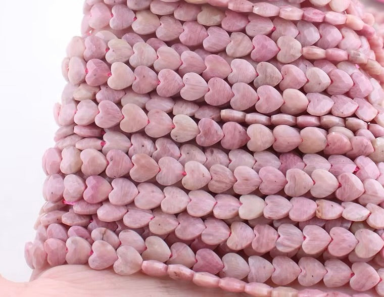 Heart-Shaped Amethyst Beads – Faceted, Purple (10x10x5mm)
