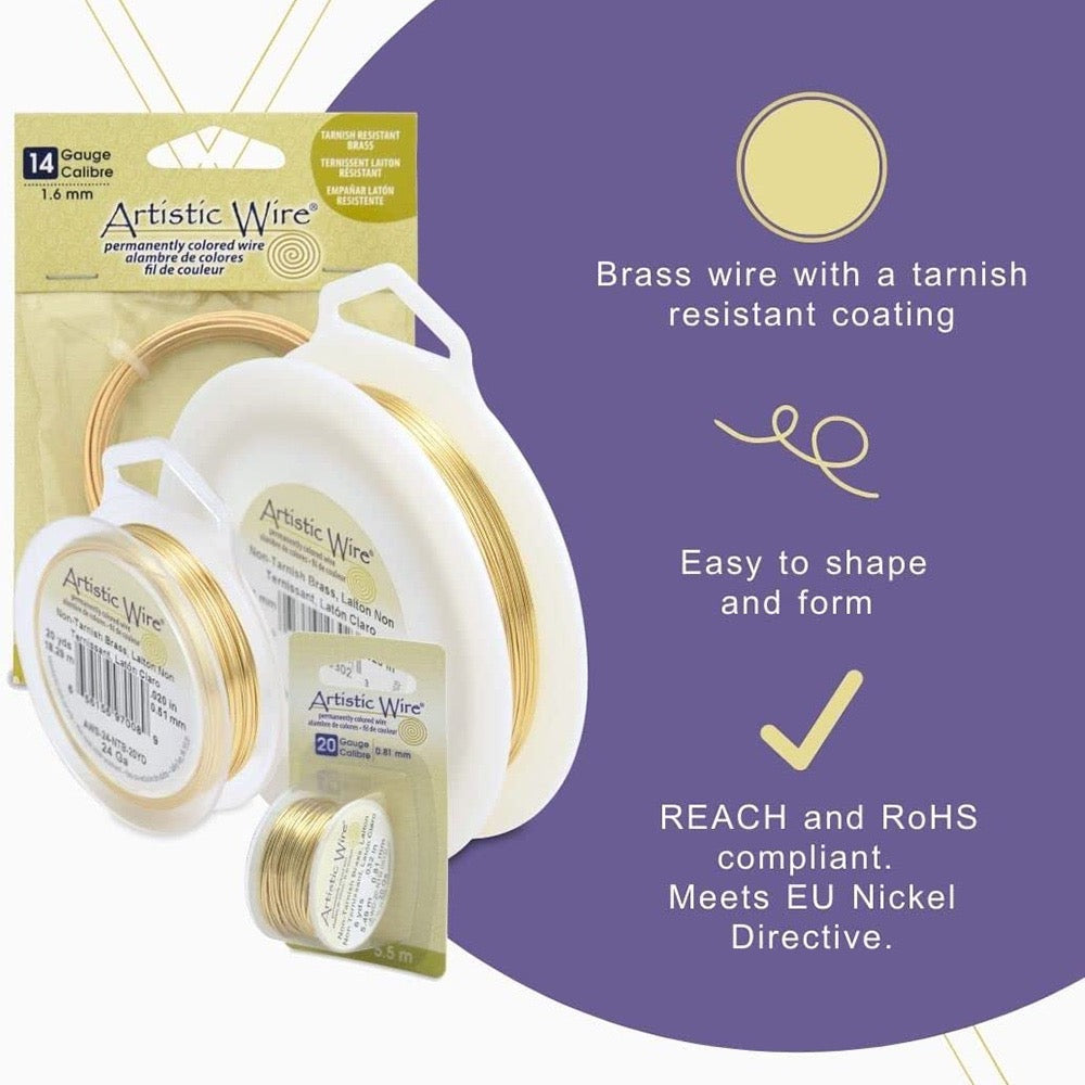 Artistic Wire – Messing Wire Tarnish Resistant (0,81mm) 5,5m