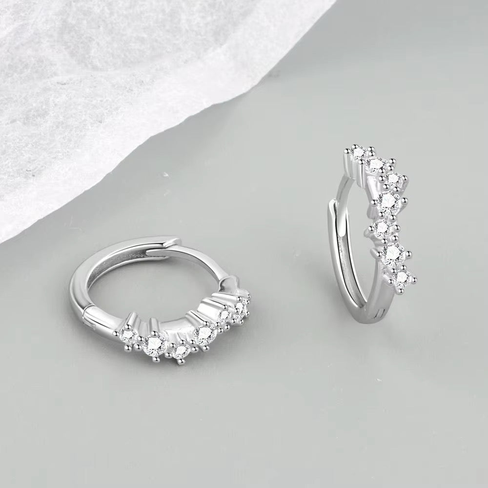 Creoler Med Zirkonia Sten - Forsølvet messing (16mm)