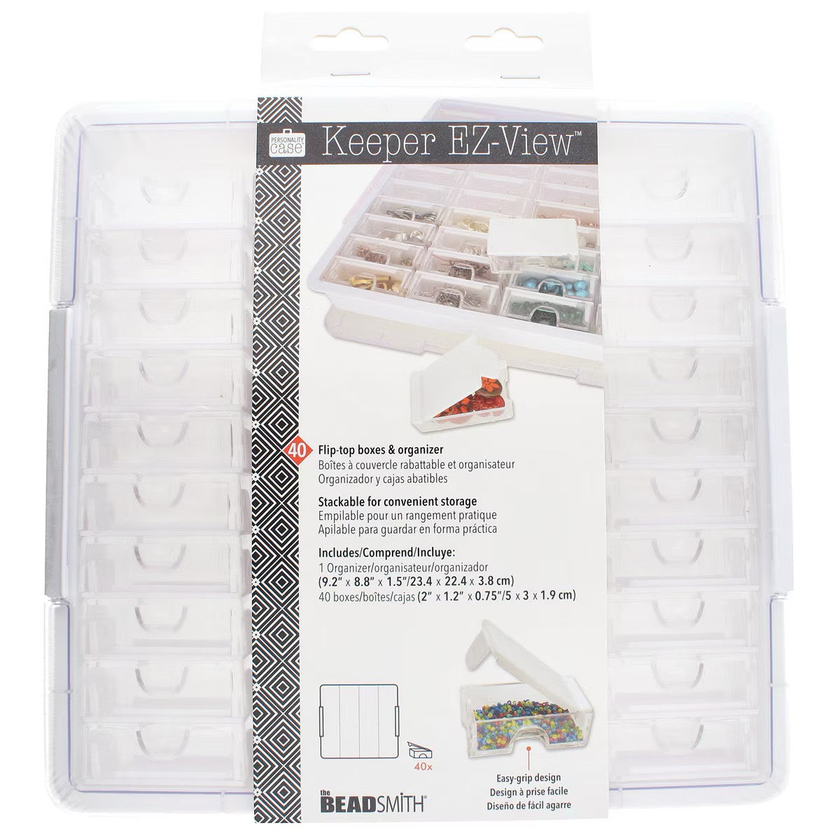 Storage Box With 32 Compartments – Clear (26x13.3x1.4cm)