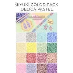 Miyuki Delica Pastel Sæt – 16 Farver Inkl. E-Bog