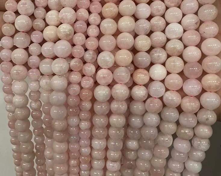 Pink Morganit Perler – Natursten (8 mm)