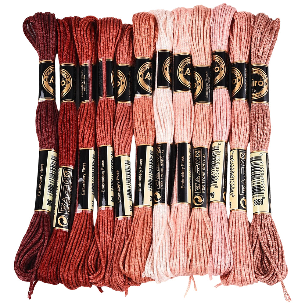 Brun gradient broderigarn i polyester, 0,5 mm