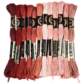 Brun gradient broderigarn i polyester, 0,5 mm
