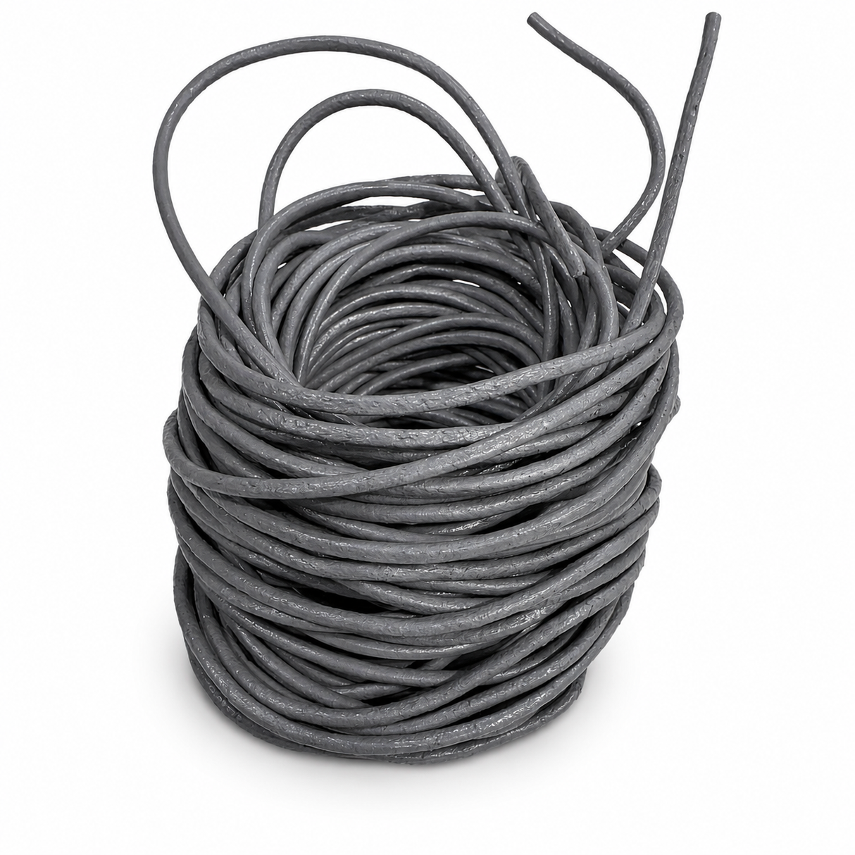 Lærtråd - Sort, Rund, 1,5mm, (10m) 